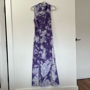 ASOS purple and white tie dye dress